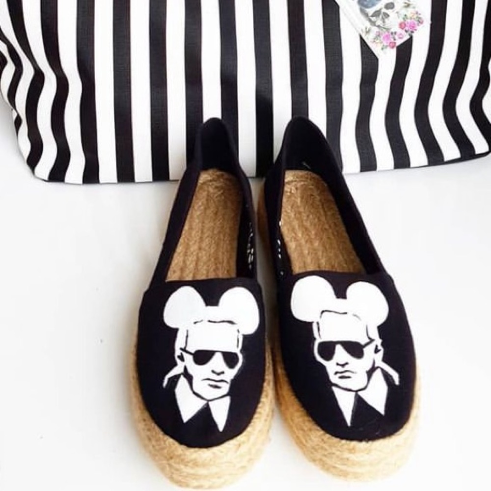 Hand painted Espadrilles- Karl Lagerfeld